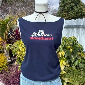 Wild Fable Navy 'All American Sweetheart' Tank Top